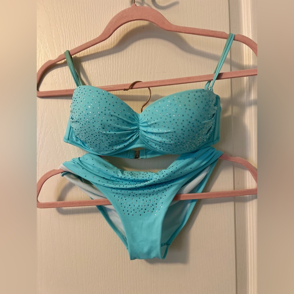 Aqua Blue Women's Bikini Set